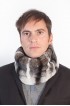 Rex chinchilla fur neck warmer - unisex